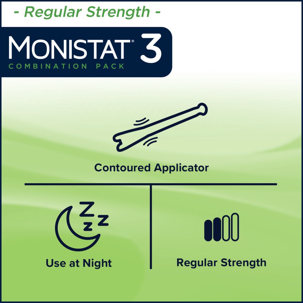 slide 2 of 5, Monistat 3 Day Yeast Infection Treatment for Women, 3 Miconazole Ovule Inserts and External Monistat Anti-Itch Cream Bundle, 1 ct