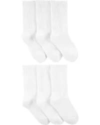 Carter's Carters Kid 6-Pack Crew Socks White 4-7
