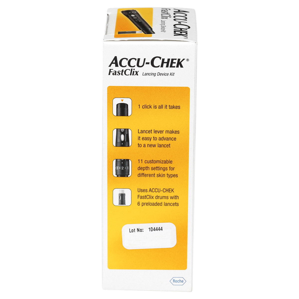 slide 2 of 8, Accu-Chek Fastclix Lancing Device Kit, 1 ct