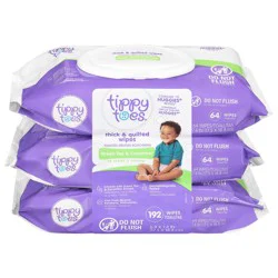 Tippy Toes Wipes 3pk Green Tea Cucumber