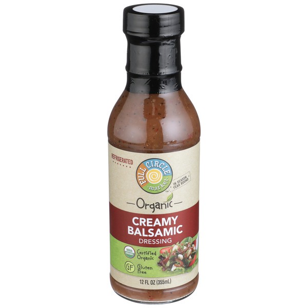 slide 1 of 1, Full Circle, Dressing, Organic, Creamy Balsamic, 12 oz