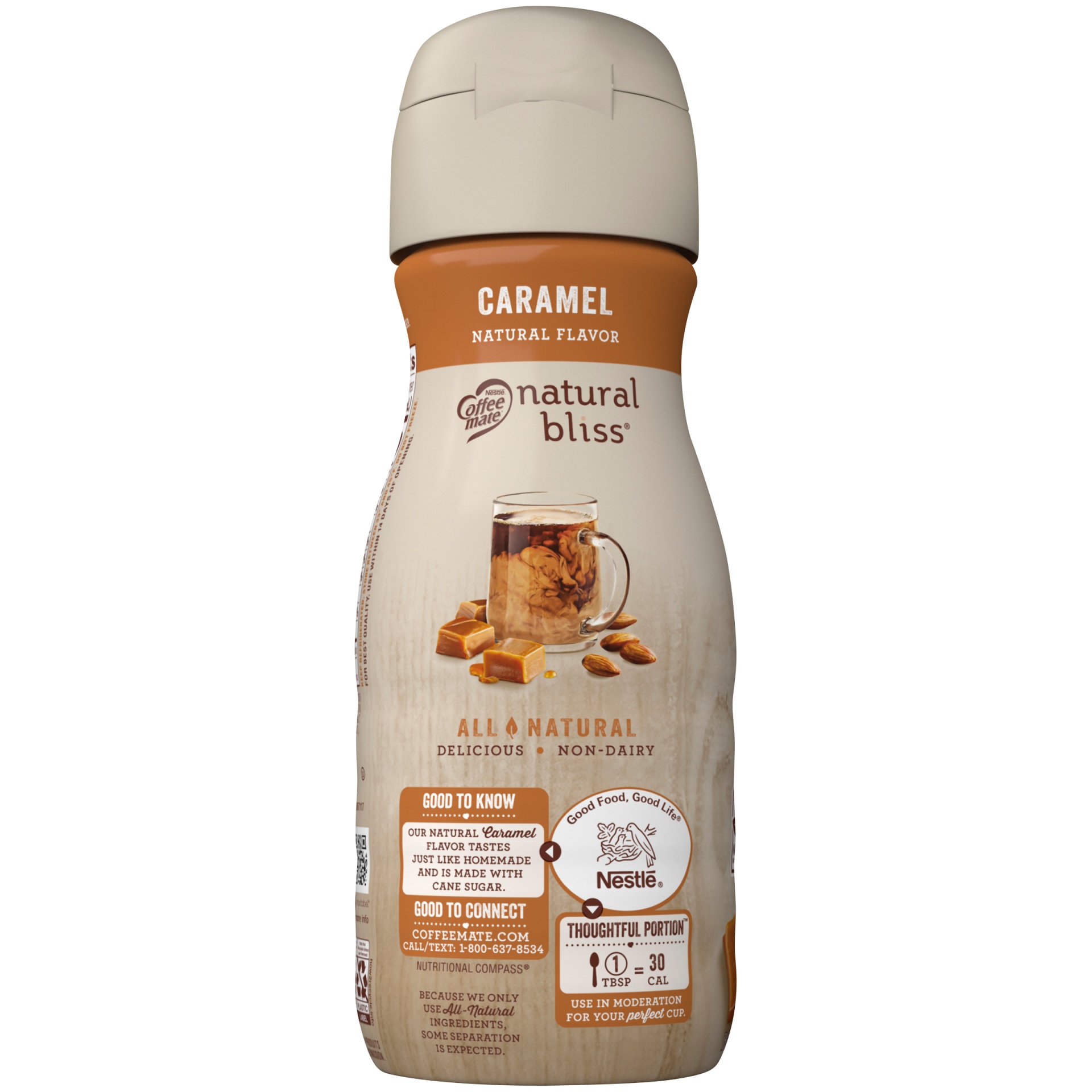 slide 3 of 7, Coffee-Mate Natural Bliss Caramel Flavored Almond Milk Creamer, 16 fl oz