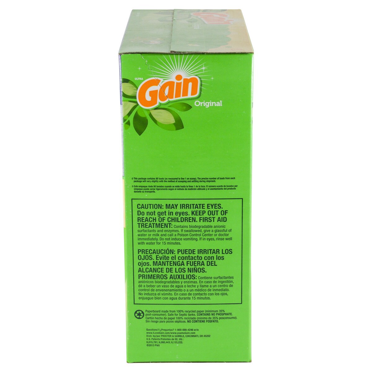 slide 3 of 6, Gain Powder Laundry Detergent, Original Scent, 89 Loads, 82 OZ, 82 oz