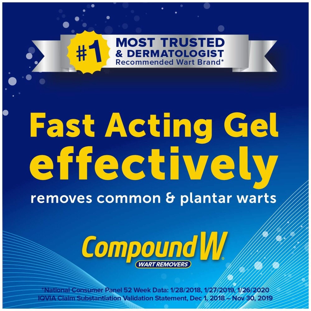 slide 4 of 6, Compound W Maximum Strength Fast Acting Gel Wart Remover, 0.25 oz gel, 0.25 oz