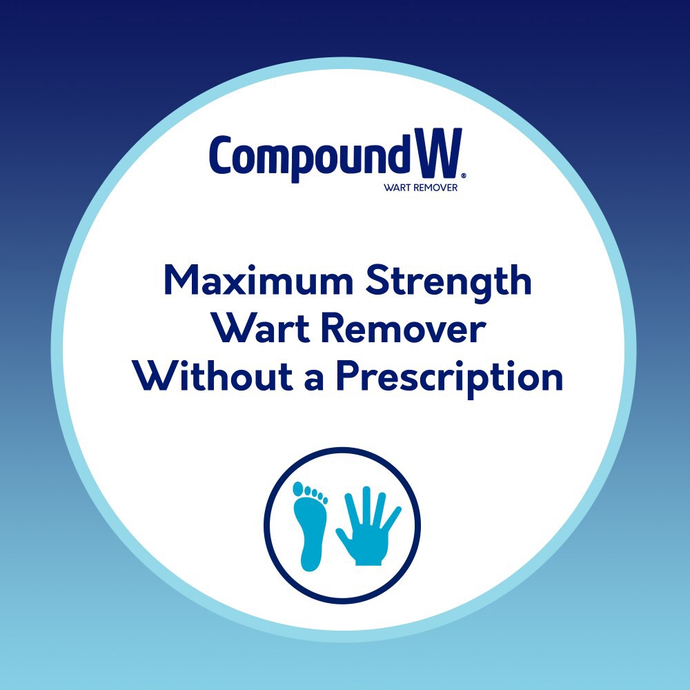 slide 3 of 5, Compound W Maximum Strength Fast Acting Gel Wart Remover, 0.25 oz gel, 0.25 oz