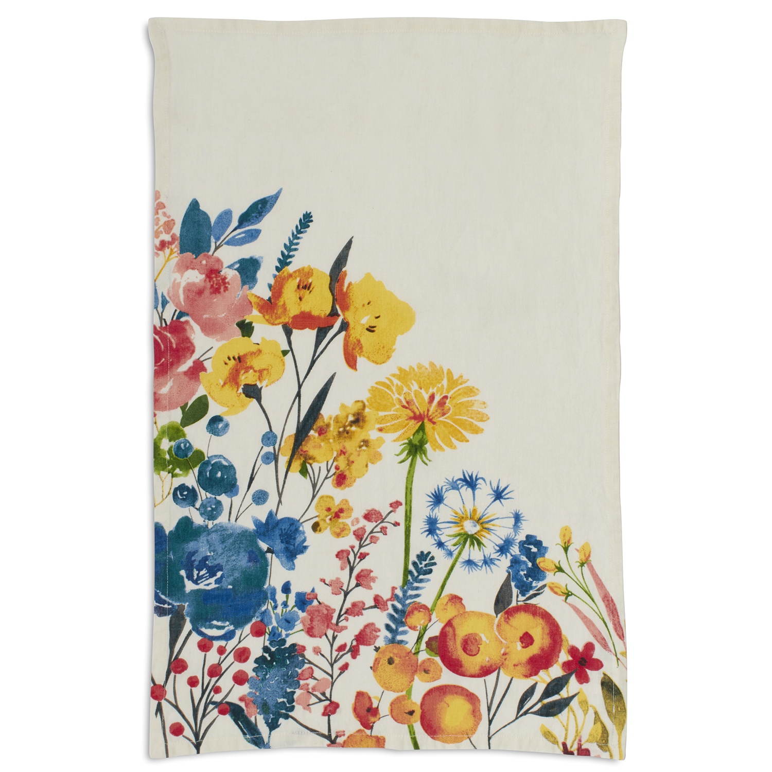 slide 1 of 1, Sur La Table Multicolor Floral Linen Kitchen Towel, 28 in x 18 in