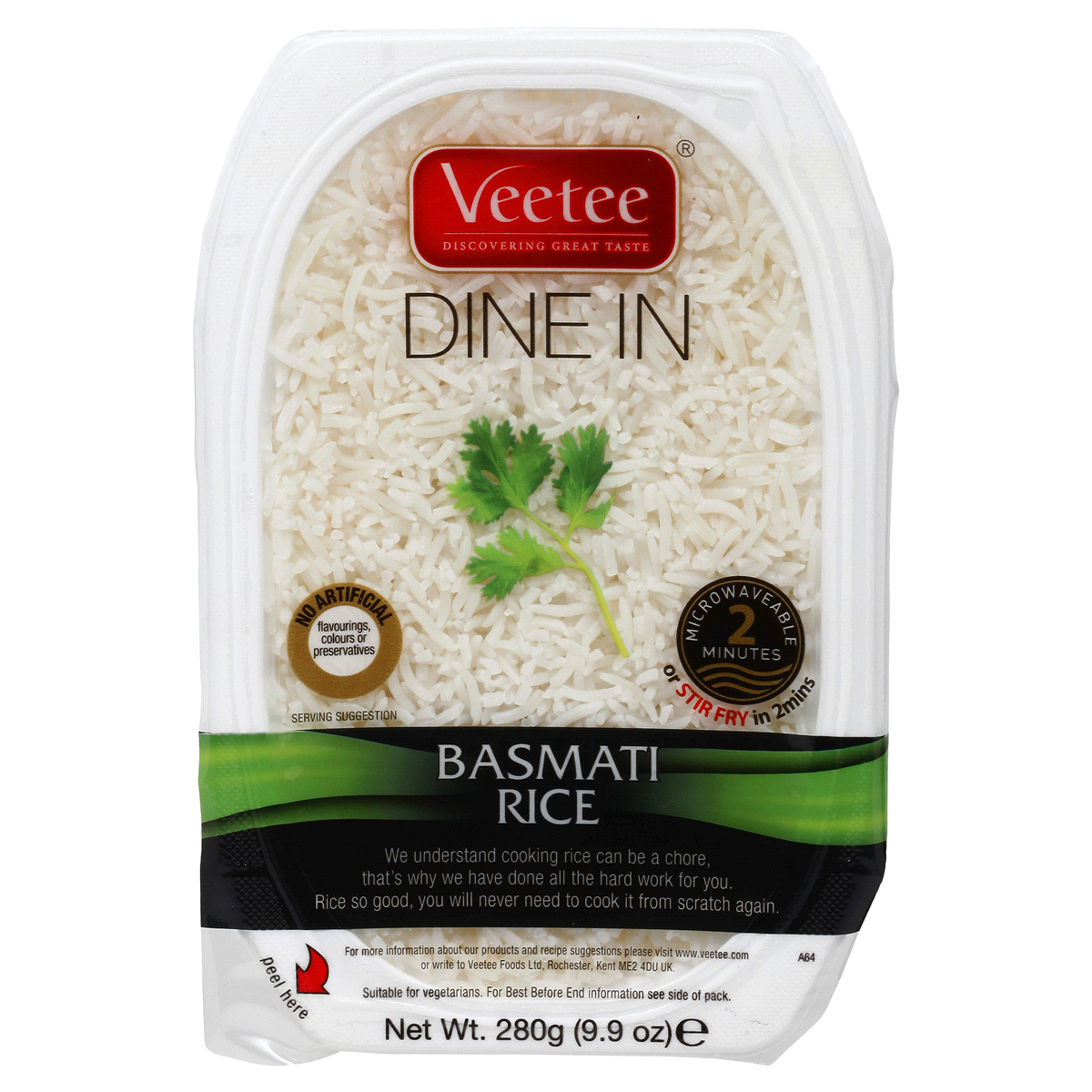 slide 1 of 9, VeeTee Steam Filtered Basmati Rice 9.9 oz, 9.9 oz