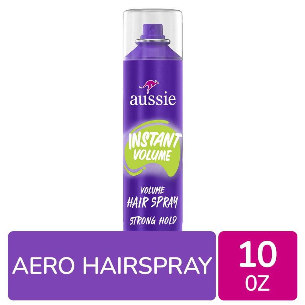 slide 4 of 6, Aussie Instant Volume Aerosol Hair Spray for Wavy and Straight Hair, 10 oz
