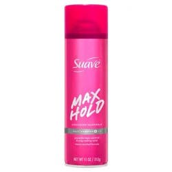 Suave Max Hold Aerosol Unscented Hairspray For Women, Strong Hold, All Hair Types, 11 OZ
