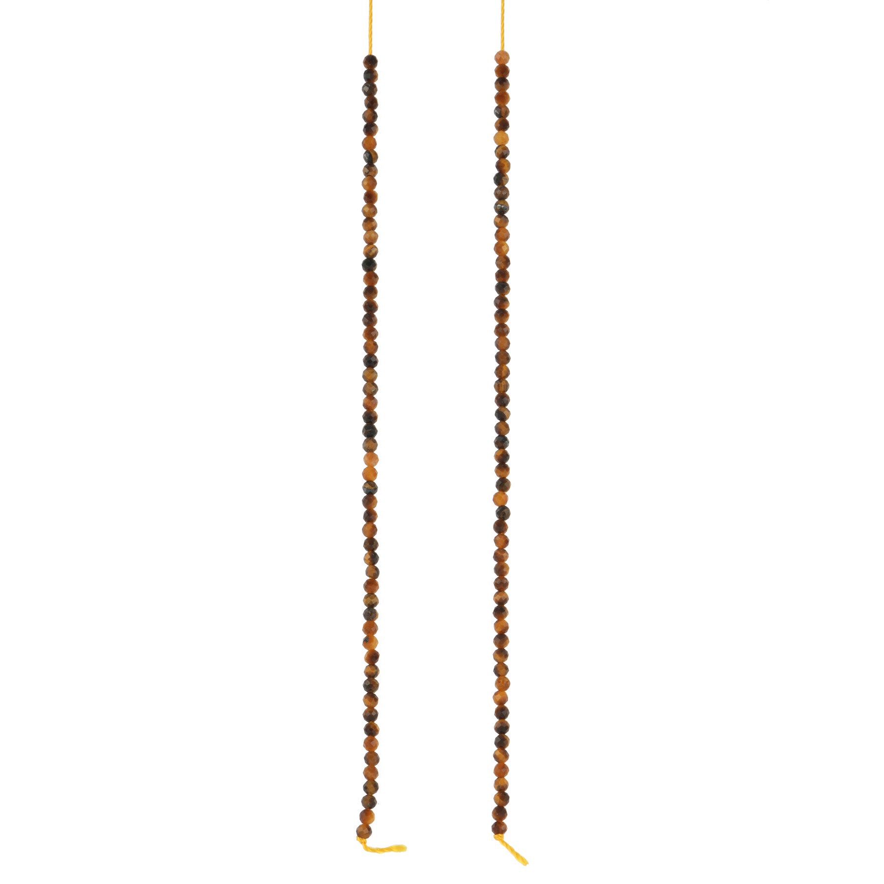 slide 2 of 3, Tiger's Eye Faceted Round Beads, 2mm By Bead Landing, 2mm