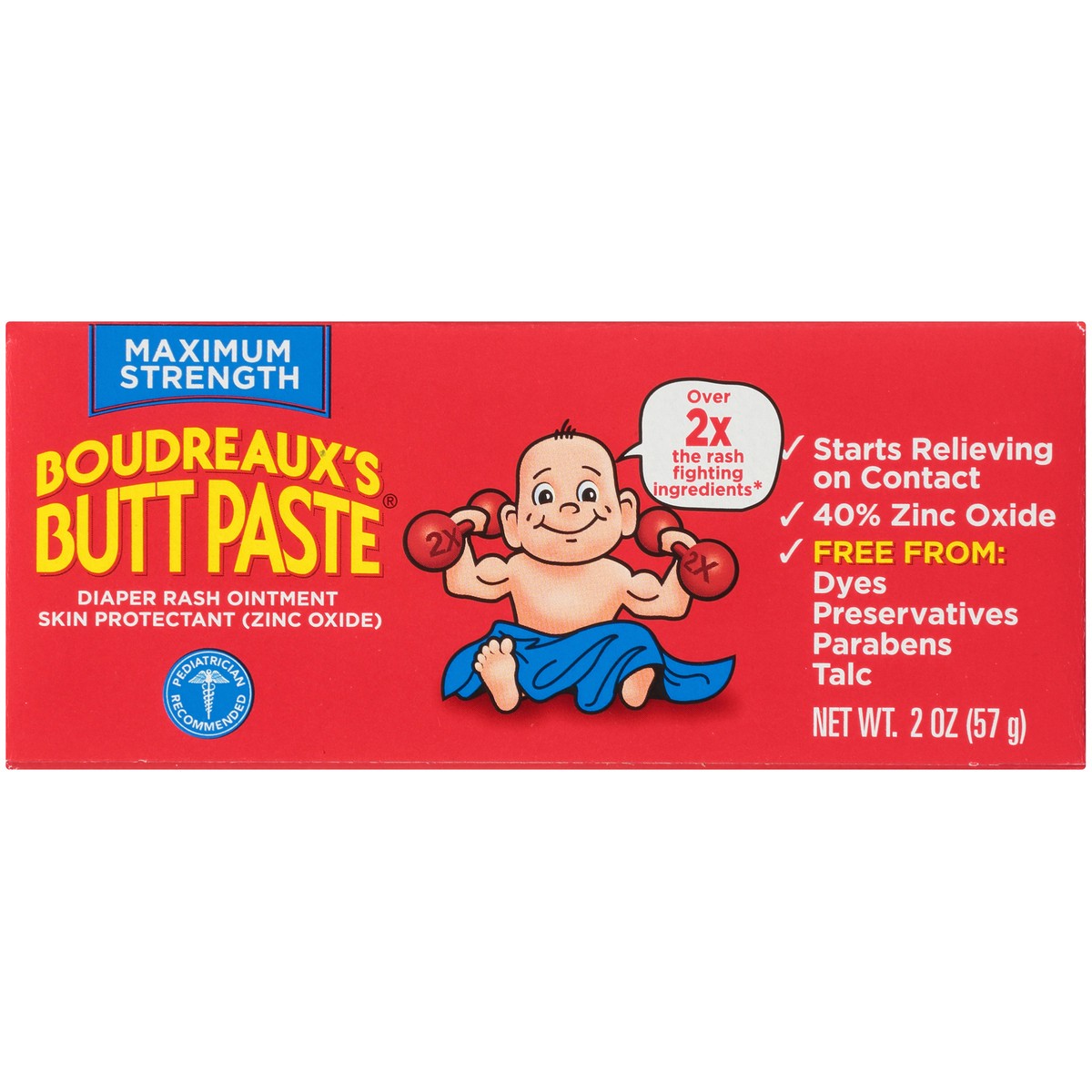 slide 3 of 10, Boudreaux's Butt Paste Maximum Strength, Baby Diaper Rash Cream, Ointment, 2 oz, 2 oz