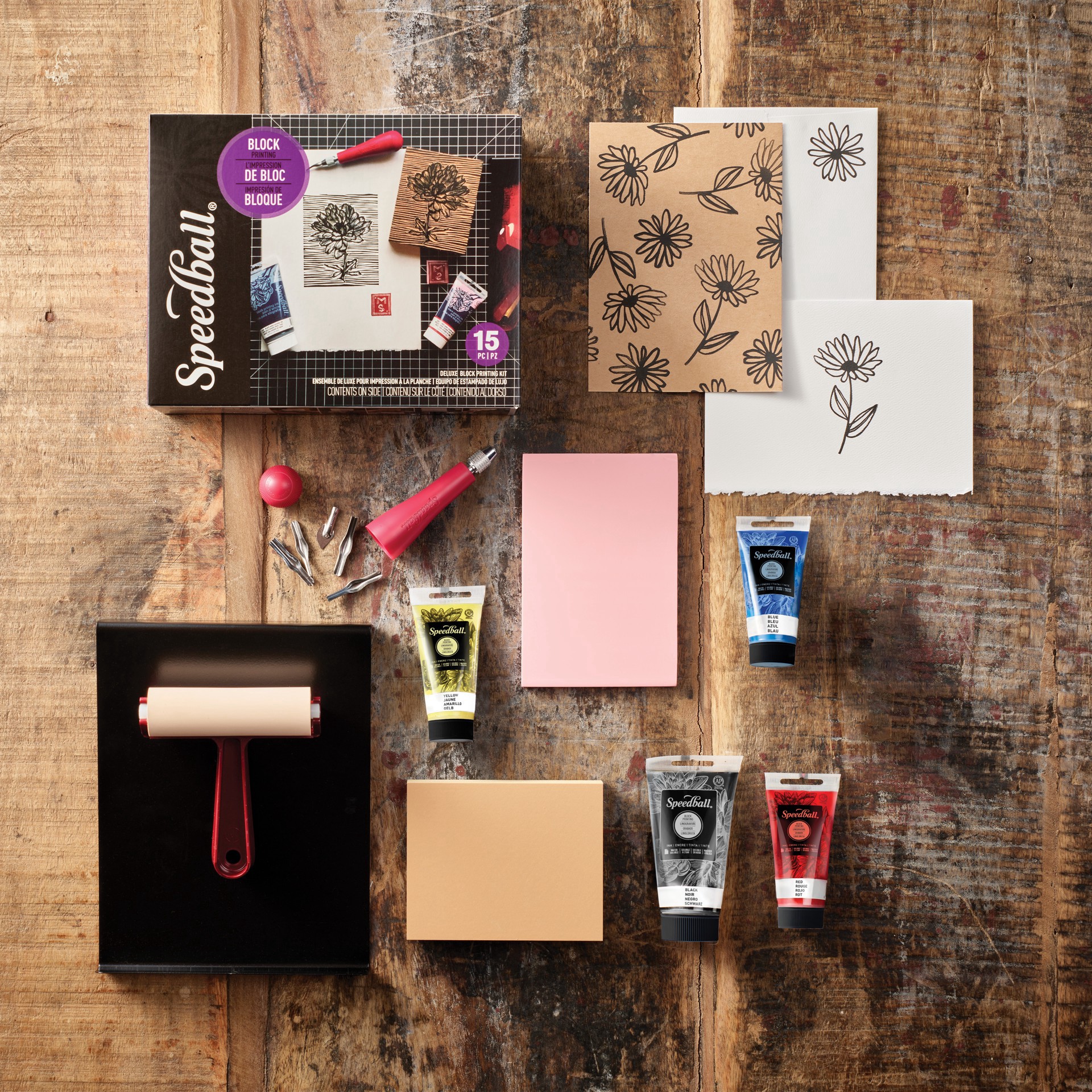 slide 2 of 2, Speedball Deluxe Block Printing Kit, 15 ct set