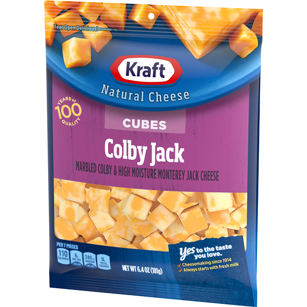 slide 9 of 13, Kraft Colby Jack Marbled Cheese Cubes, 6.4 oz