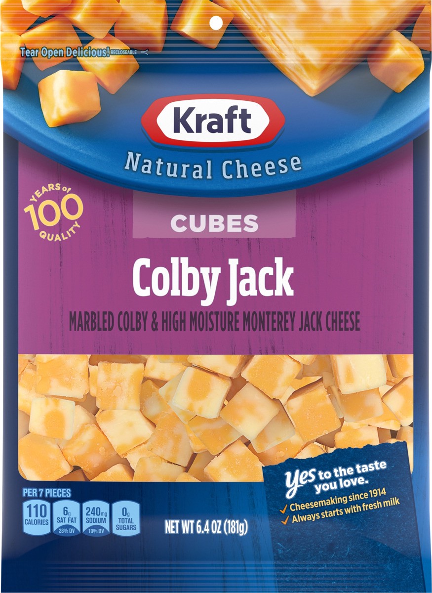 slide 7 of 8, Kraft Colby Jack Marbled Cheese Cubes, 6.4 oz