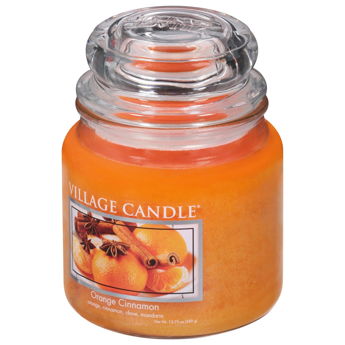 slide 3 of 9, Village Candle Orange Cinnamon Jar Candle, 1 ct