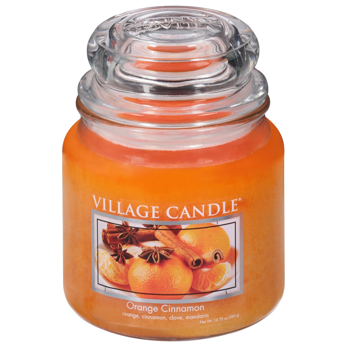 slide 5 of 9, Village Candle Orange Cinnamon Jar Candle, 1 ct