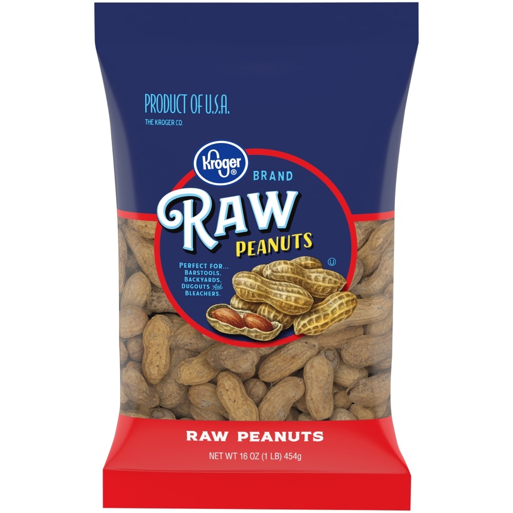 slide 1 of 1, Kroger Raw In-Shell Peanuts, 16 oz