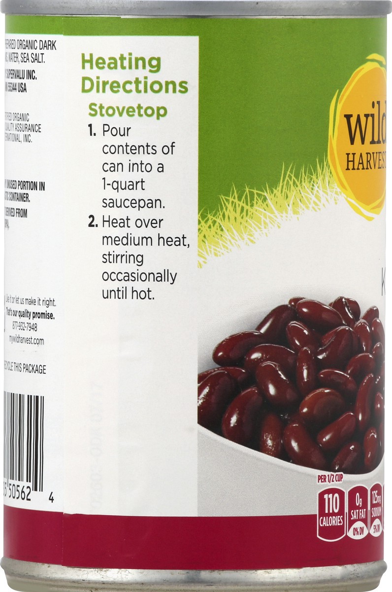 slide 5 of 9, Wild Harvest Organic Kidney Bean Dark Red, 15 oz