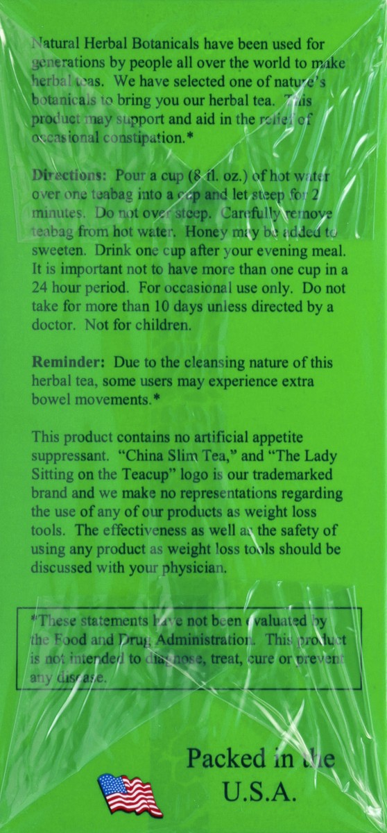 slide 7 of 9, China Slim Tea Extra Strength Bags Herbal Tea Delight 36 ea, 36 ct