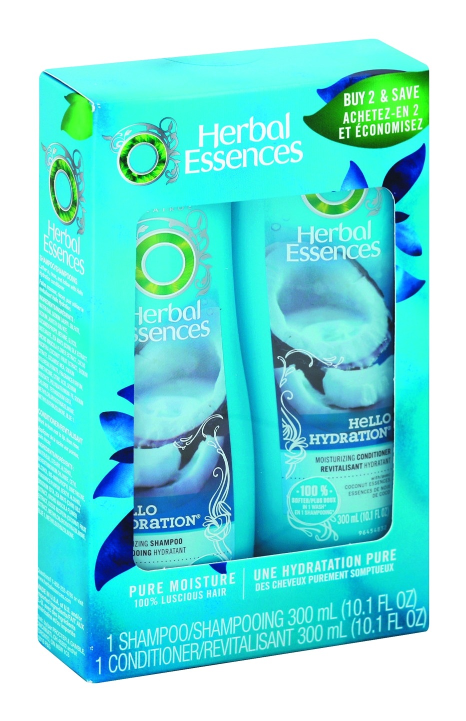 slide 1 of 3, Herbal Essences Hello Hydration Deep Moisture Shampoo & Conditioner, 2 ct; 300 ml