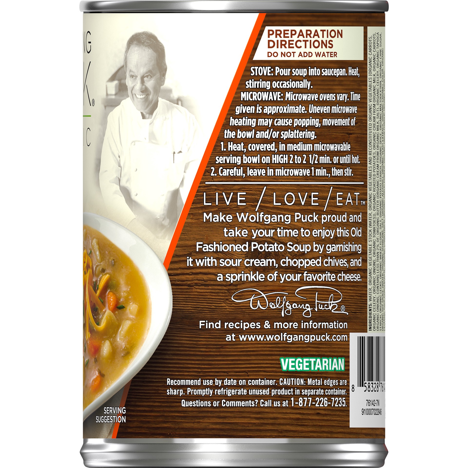 slide 3 of 5, Wolfgang Puck Old Fashioned Org Potato Soup, 14.5 oz