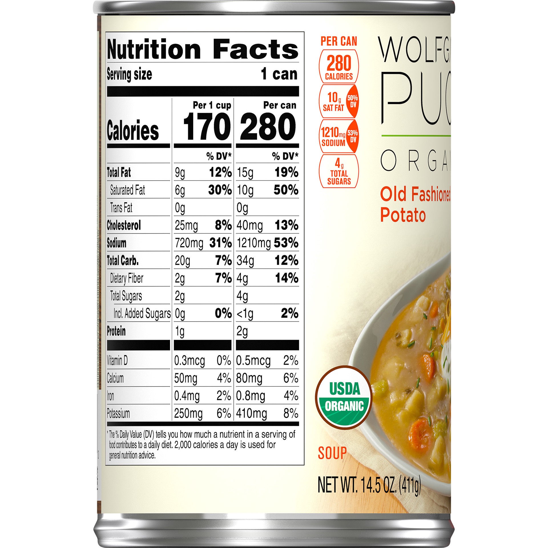 slide 5 of 5, Wolfgang Puck Old Fashioned Org Potato Soup, 14.5 oz