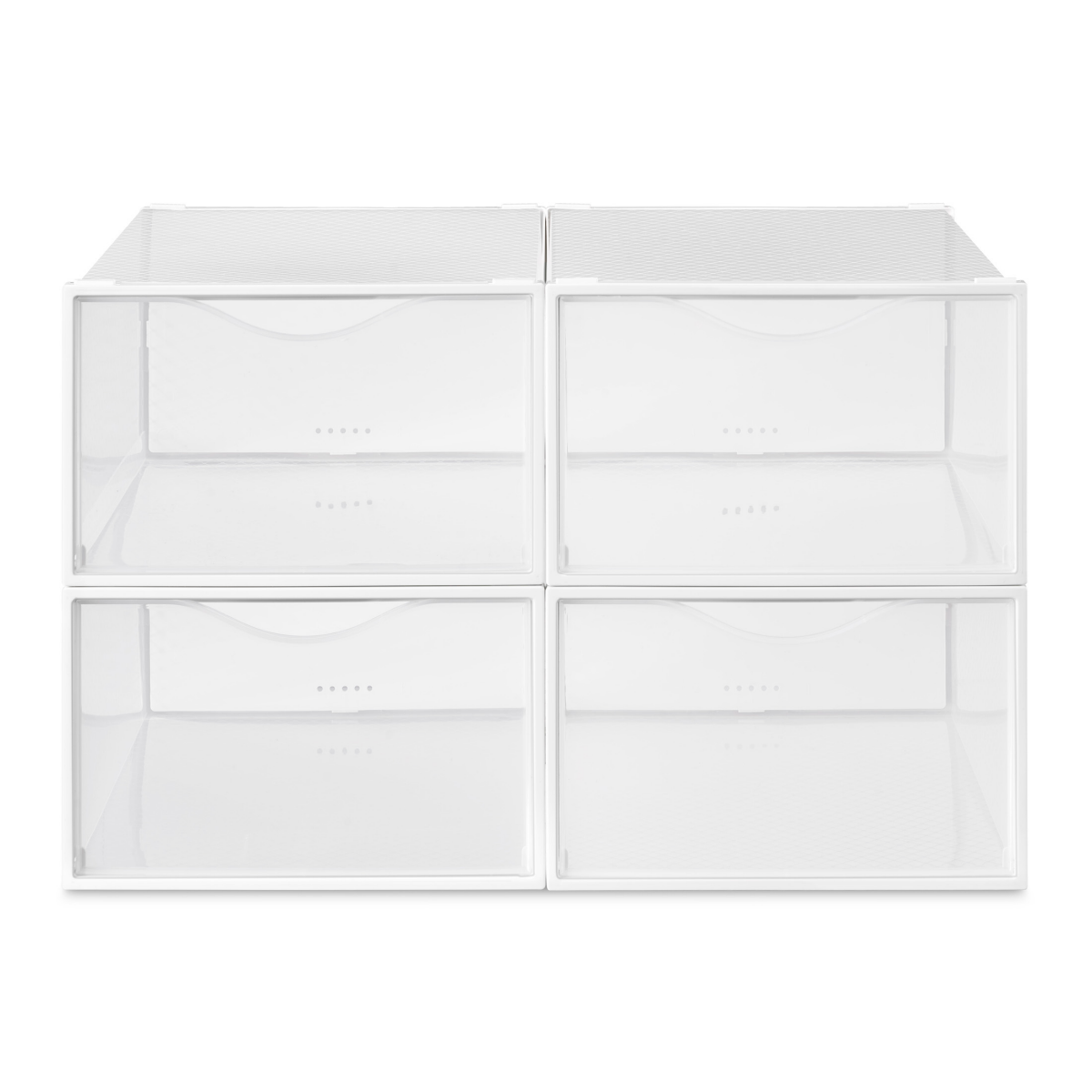 slide 1 of 17, Whitmor Stackable Shoe Boxes Set of 4, 1 ct