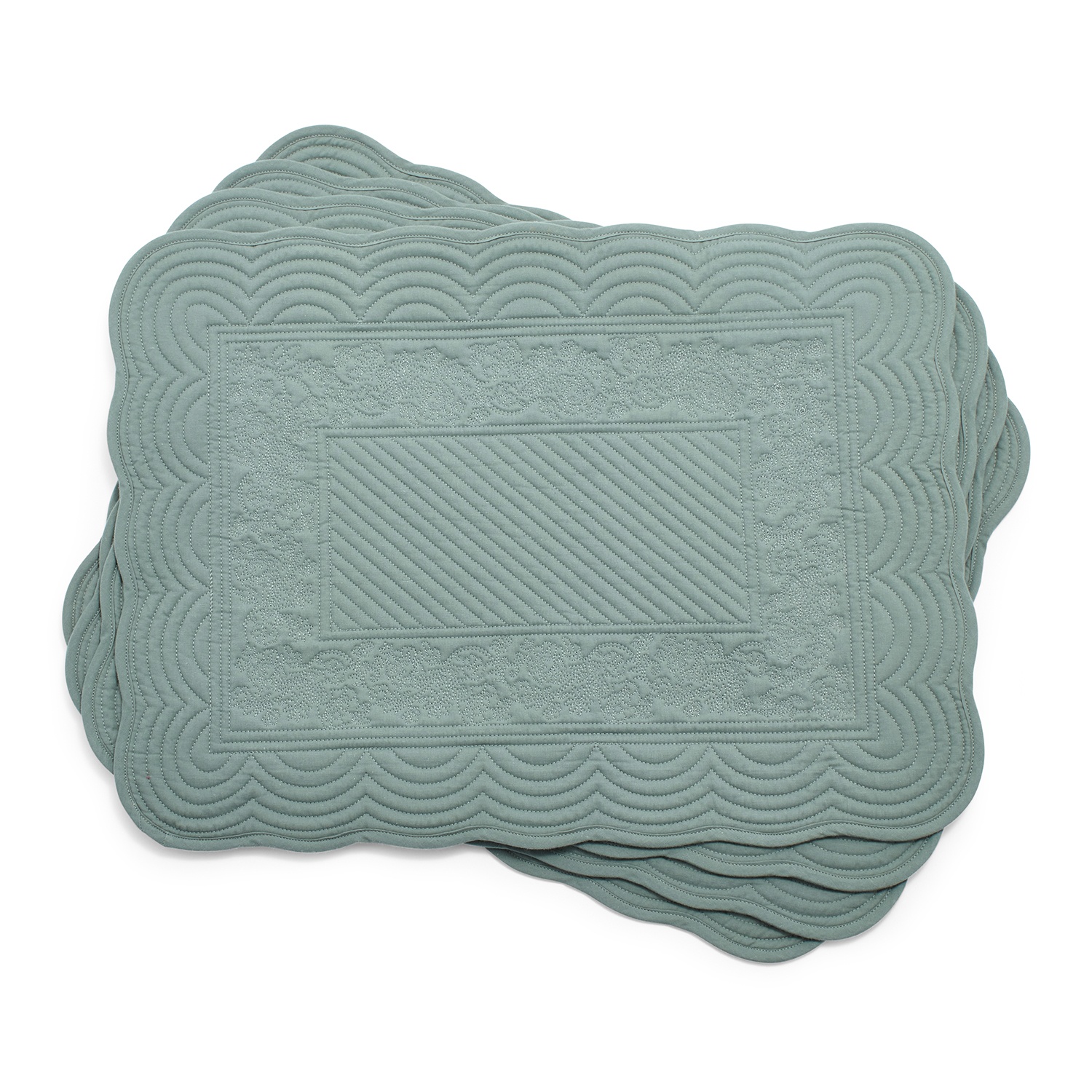 slide 1 of 1, Sur La Table Quilted Placemats, Gray, 4 ct