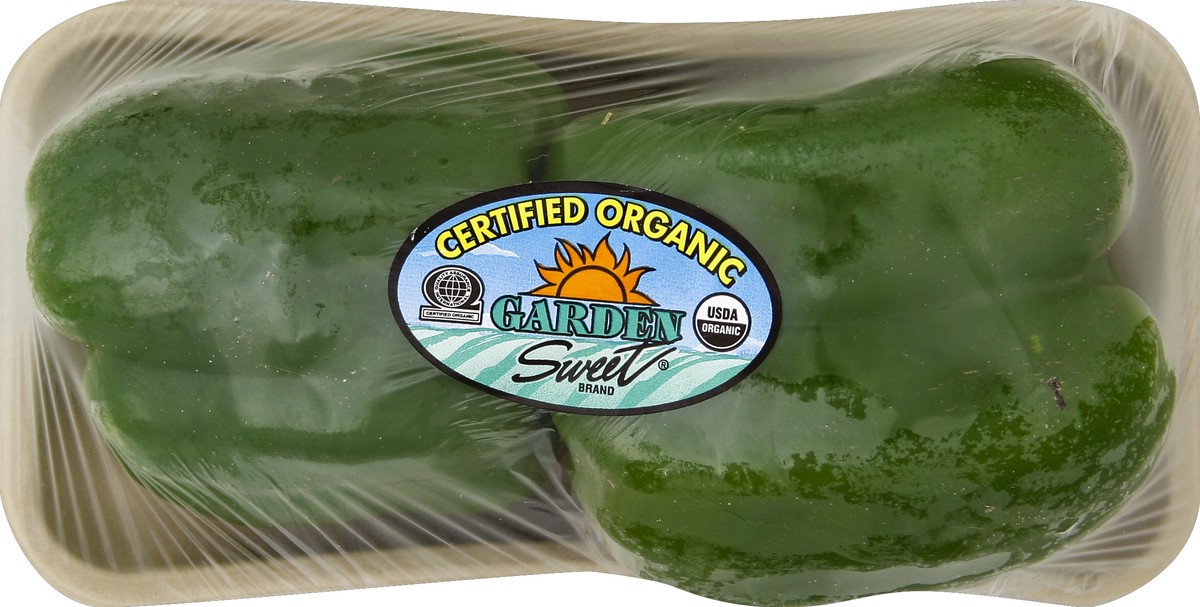 slide 4 of 4, Garden Sweet Organic Green Peppers, 8 oz