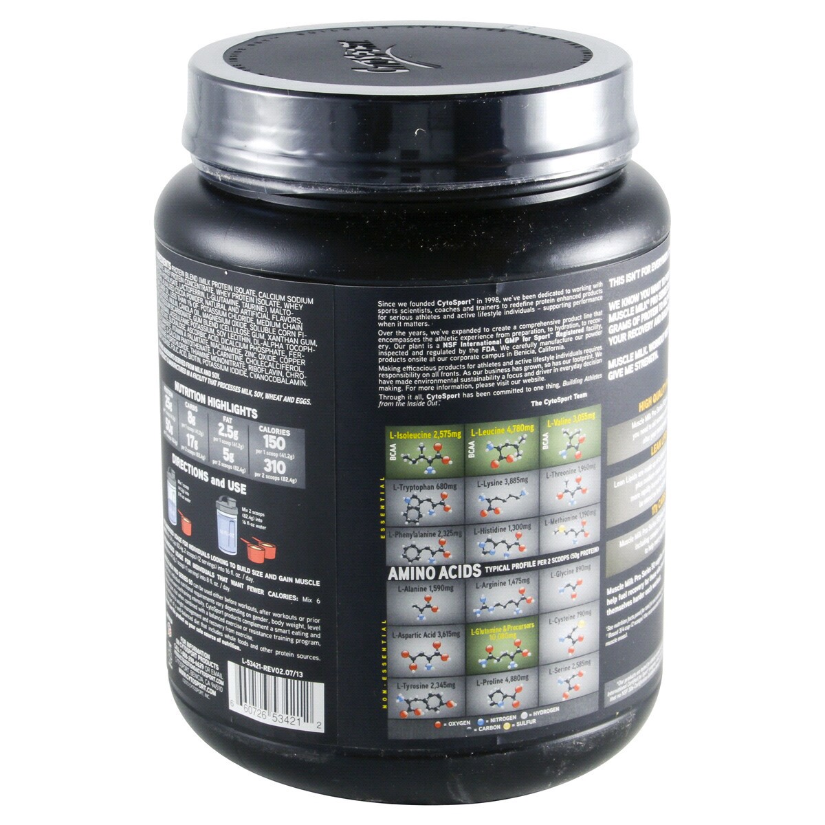 slide 2 of 4, Muscle Milk Pro Series Protein Powder Supplement Knockout Chocolate Artificially Flavored, 32 oz