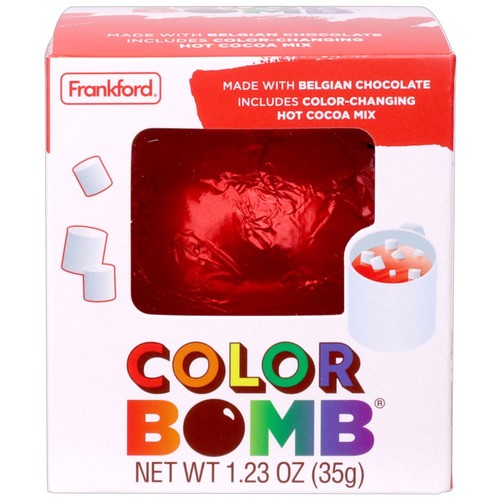 slide 1 of 1, Color Bomb® color changing hot chocolate bomb, red, 1.23 oz