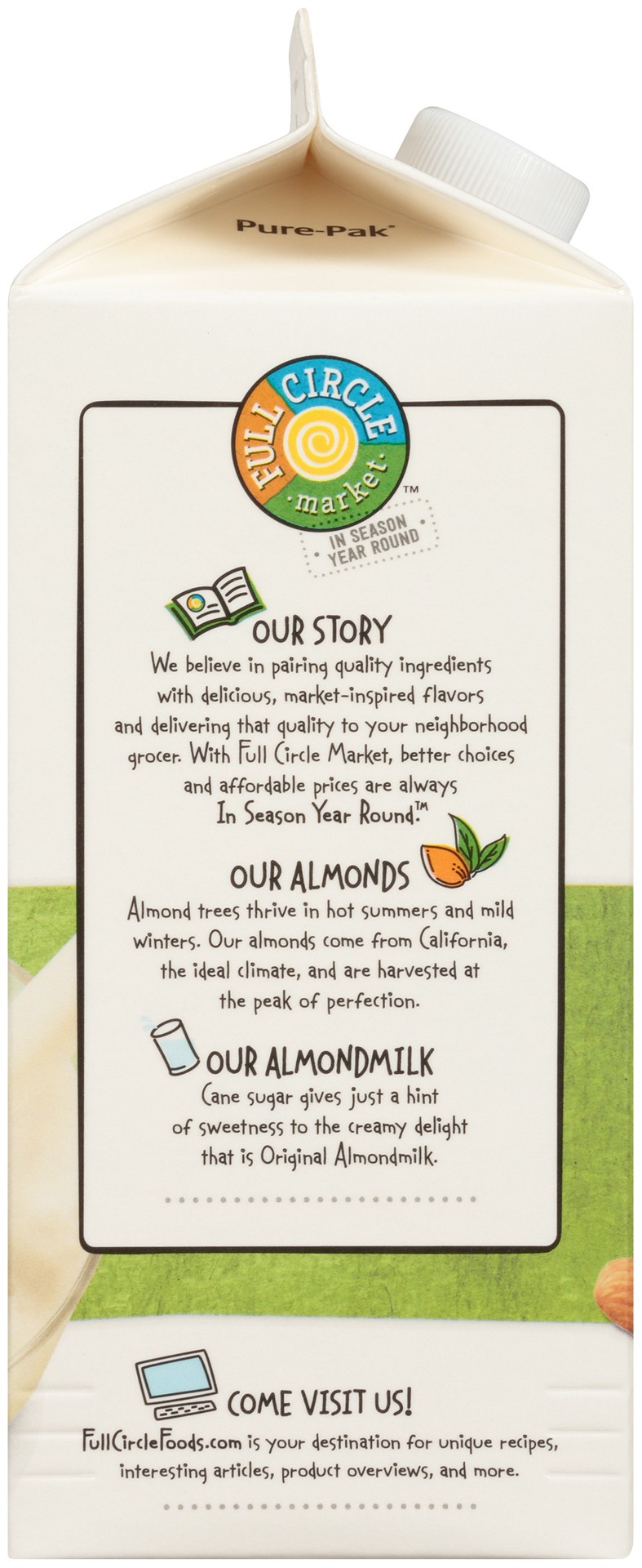 slide 6 of 6, Full Circle Market Non-Dairy Original Almond Beverage 64 fl oz, 64 fl oz