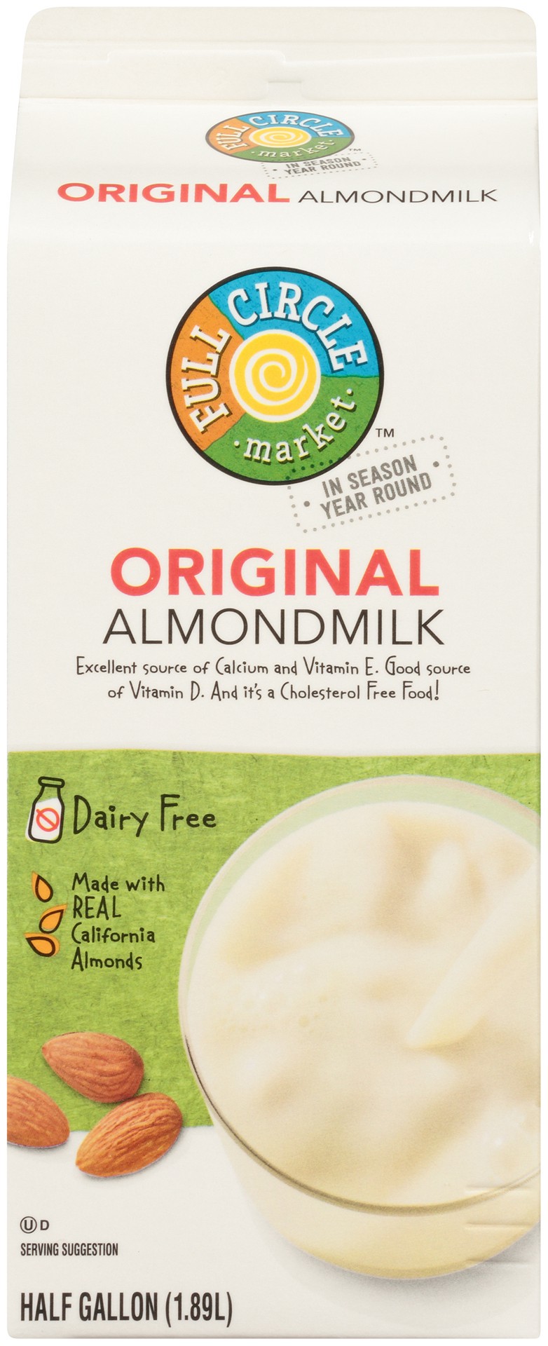 slide 3 of 6, Full Circle Market Non-Dairy Original Almond Beverage 64 fl oz, 64 fl oz