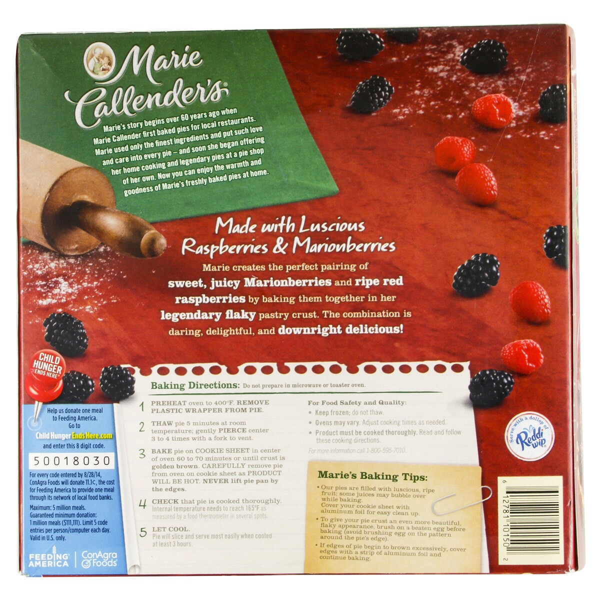 slide 6 of 6, Marie Callender's Razzleberry Frozen Pie - 40oz, 40 oz