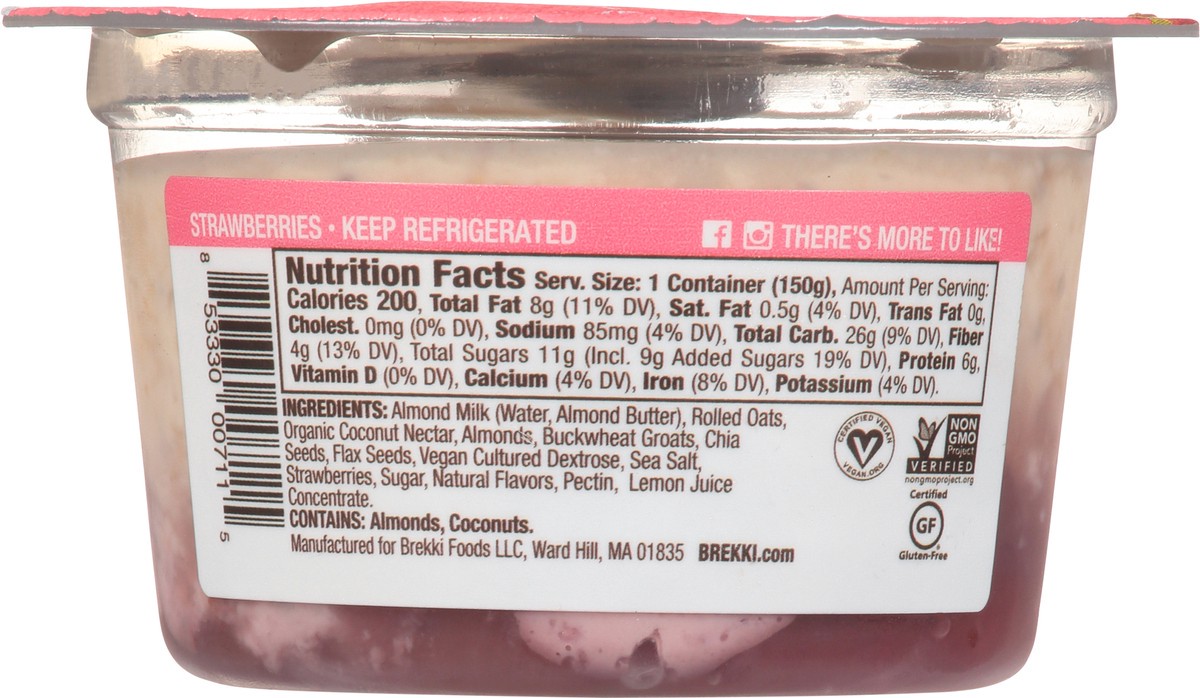 slide 5 of 9, Brekki Overnight Oats Strawberry, 5.3 oz
