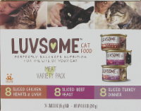 slide 1 of 1, Luvsome Cat Food 3 Flavor Variety Pack, 24 ct