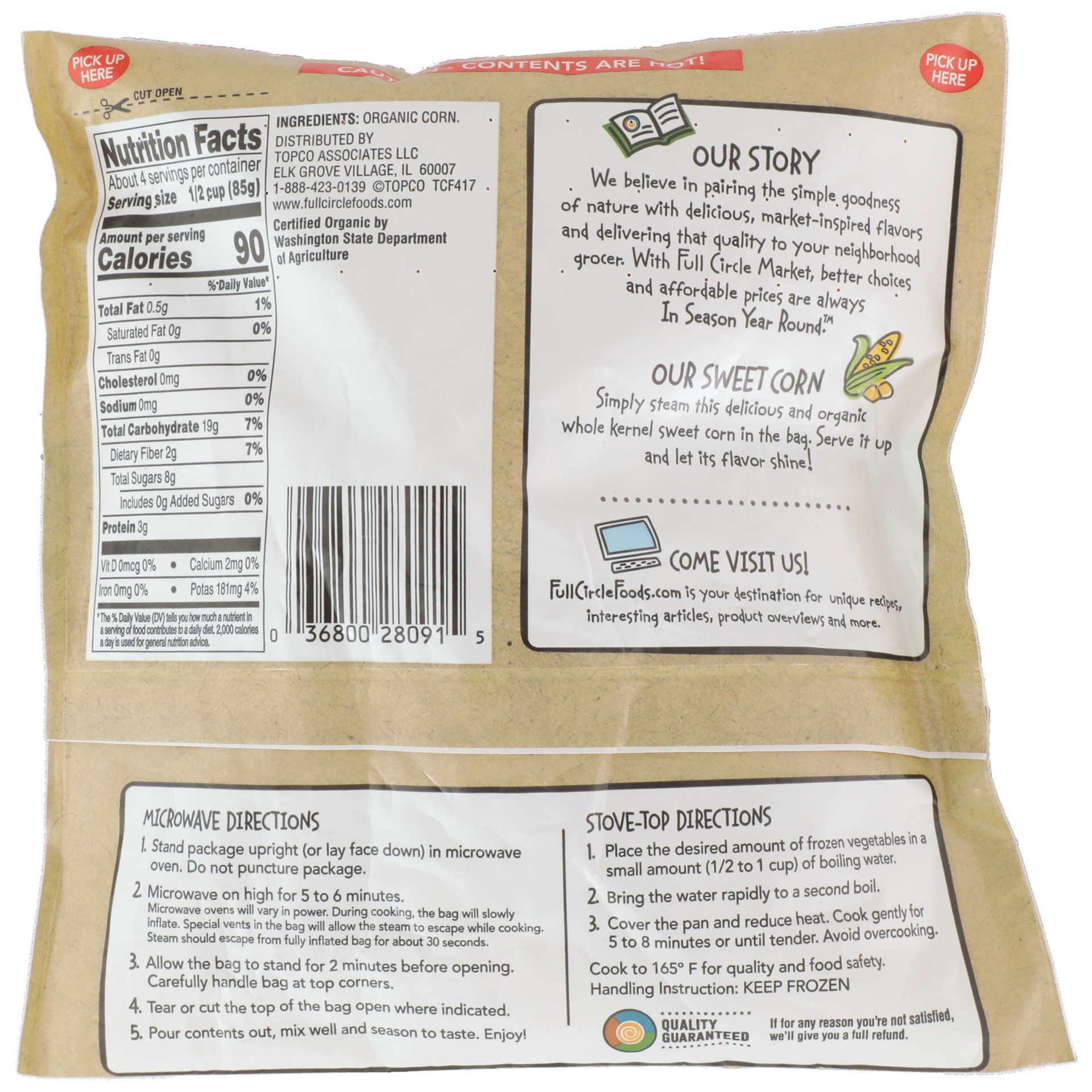 slide 3 of 6, Full Circle Market Organic Whole Kernel Super Sweet Sweet Corn 12 oz, 12 oz