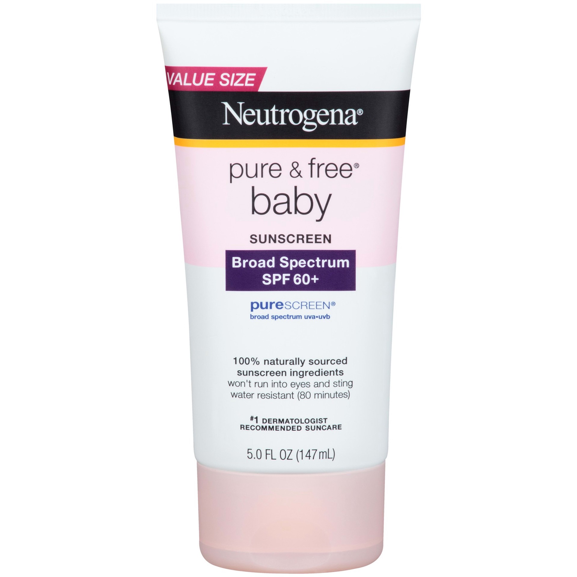 slide 2 of 4, Neutrogena Pure & Free Baby Sunscreen Lotion Broad Spectrum Spf 60+, 5 Fl. Oz., 5 fl oz