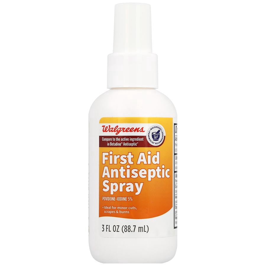 slide 1 of 5, Walgreens First Aid Antiseptic Spray, 3 fl oz