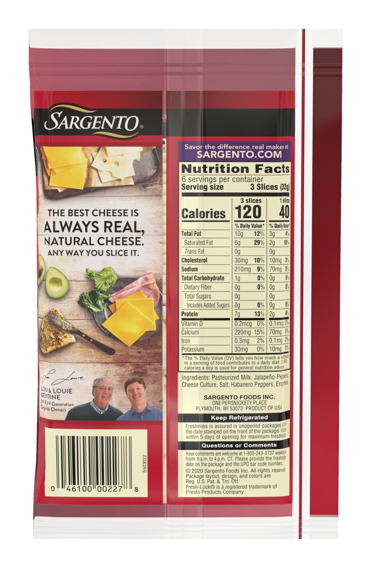 slide 2 of 7, Sargento Pepper Jack Natural Cheese Ultra Thin Slices, 6.84 oz., 18 slices, 6.84 oz