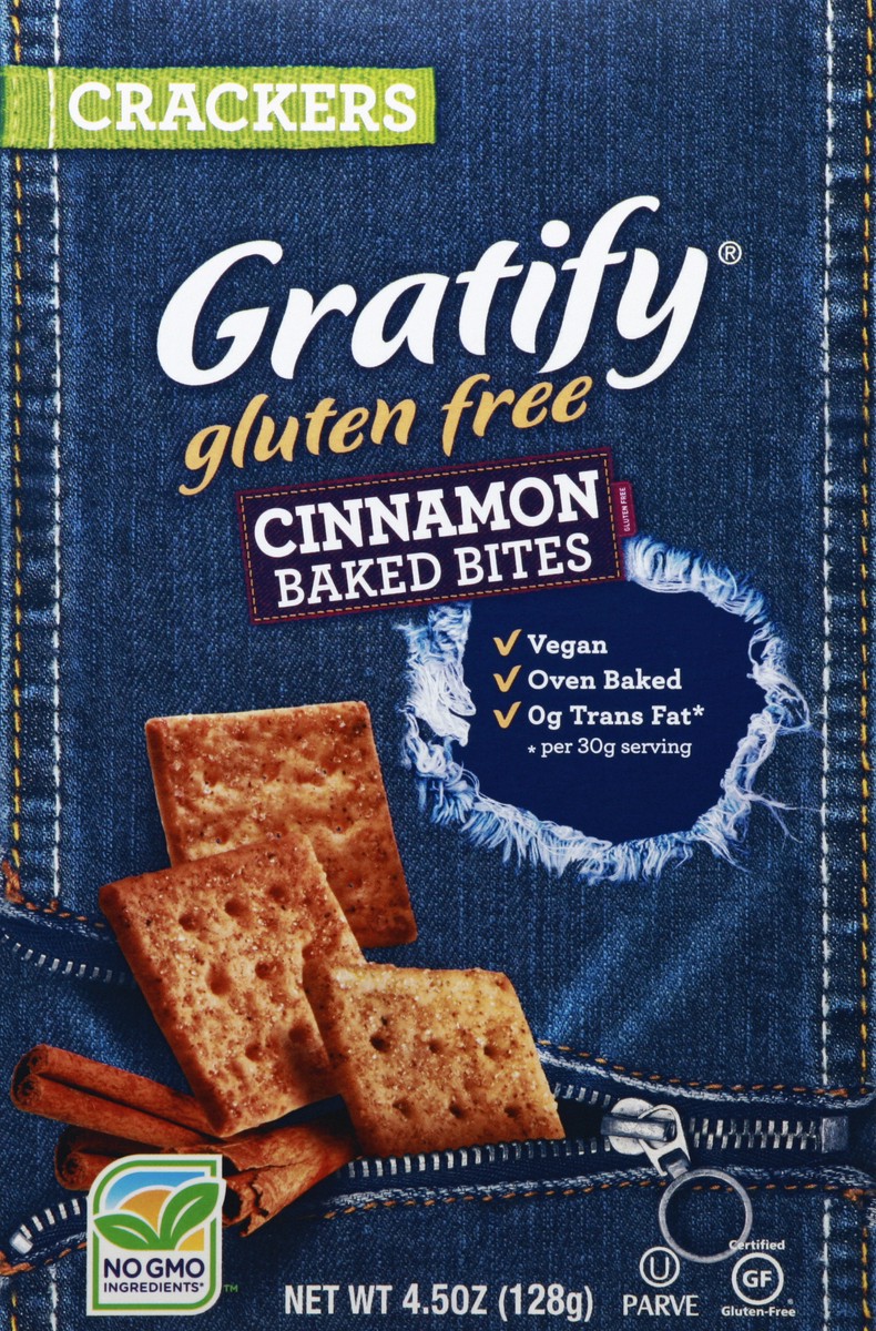 slide 2 of 4, Gratify Cinnamon Baked Bites Crackers, 4.5 oz