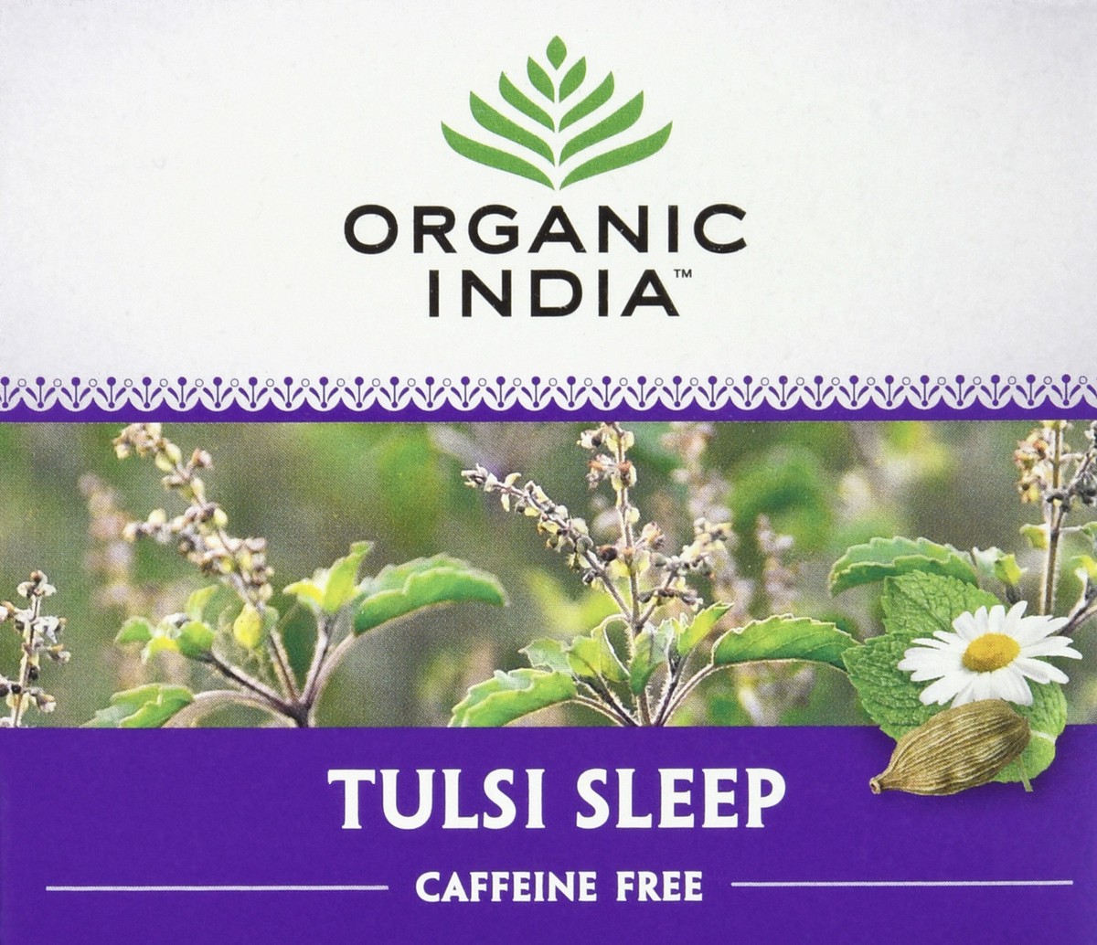 slide 9 of 9, Organic India Caffeine Free Infusion Bags Tulsi Sleep Herbal Supplement 18 ea, 