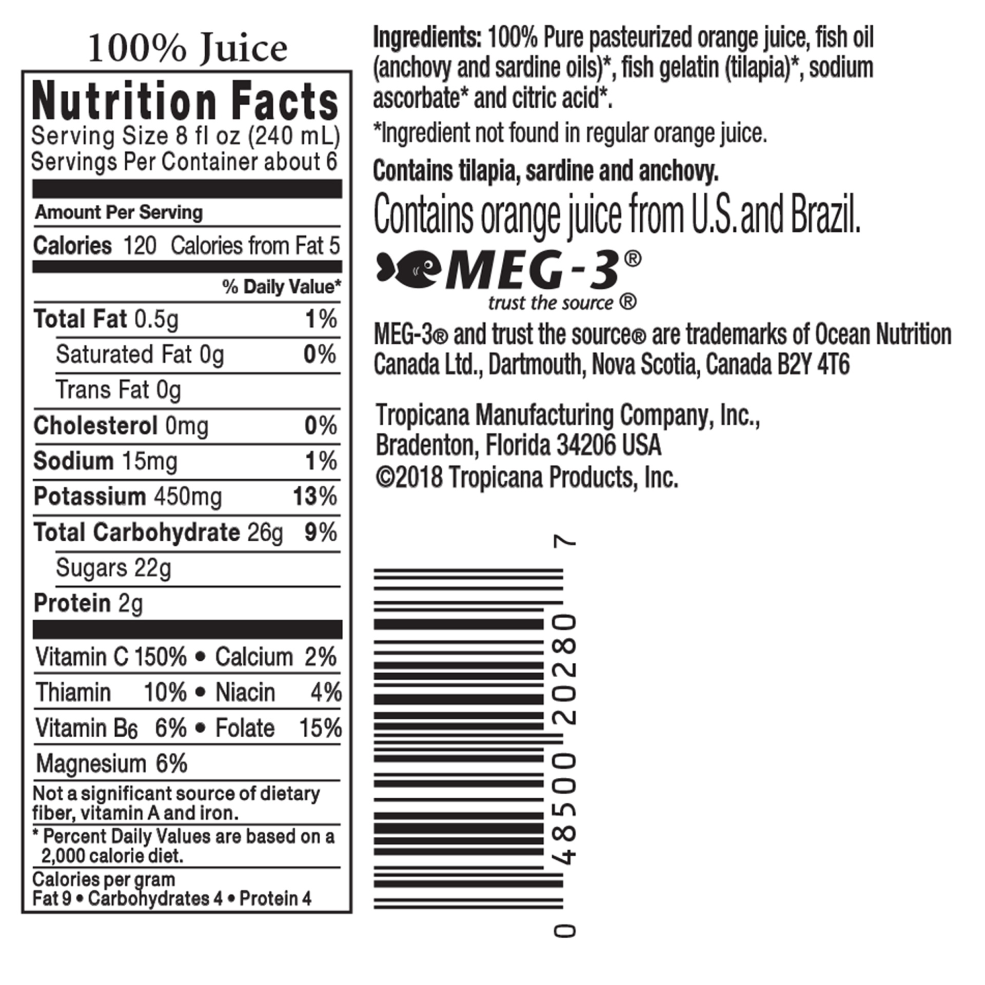 slide 2 of 3, Tropicana 100% Juice - 52 fl oz, 52 fl oz