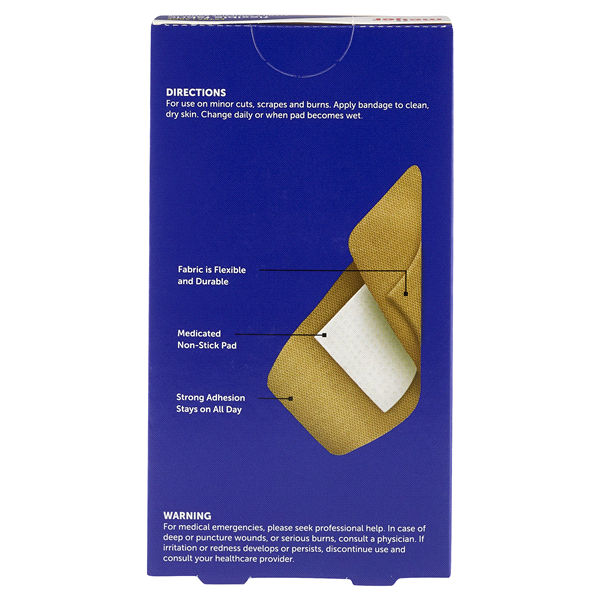 slide 8 of 9, Meijer Flexible Fabric Adhesive Bandages, Antibacterial, XL, 10 ct