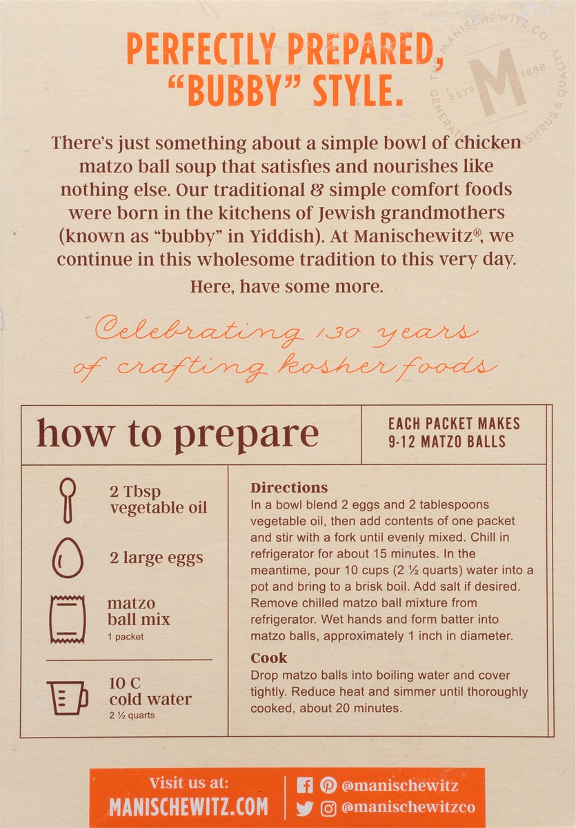 slide 7 of 9, Manischewitz Classic Style Matzo Ball Mix, 5 oz