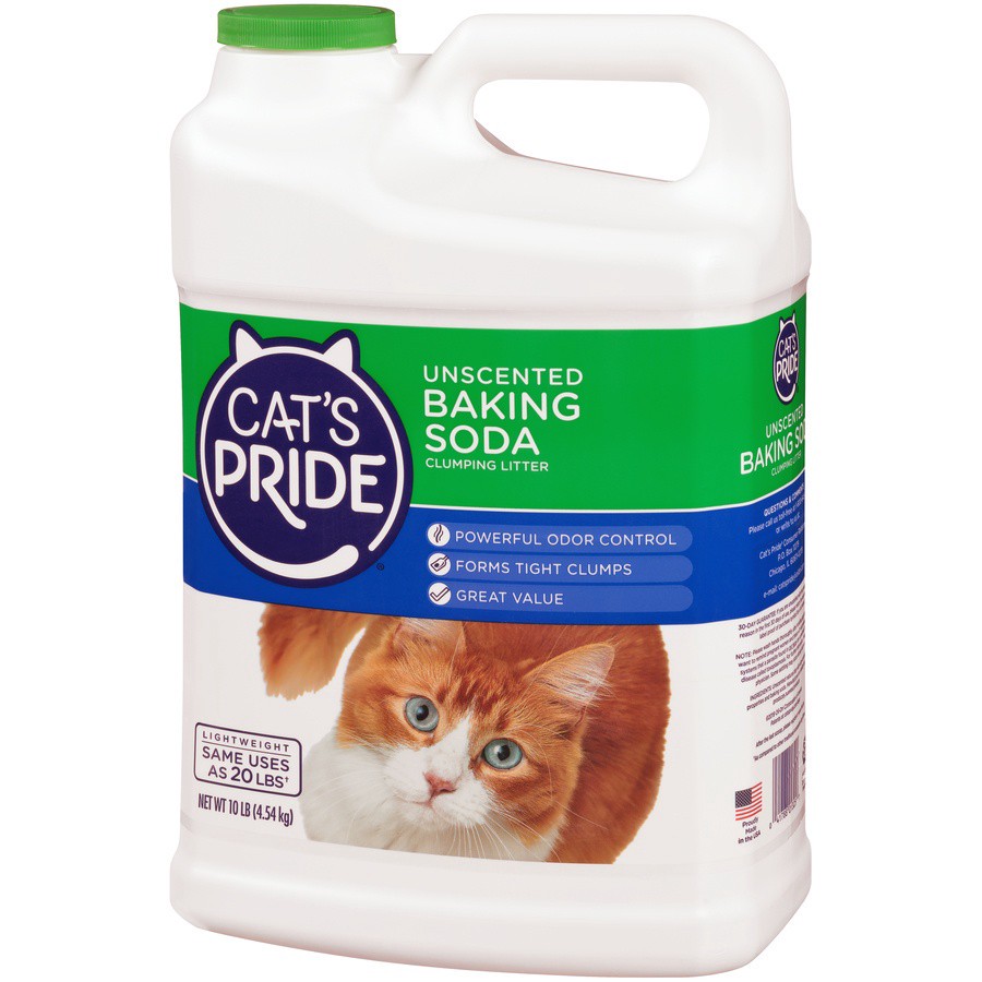slide 3 of 7, Cat's Pride Baking Soda Advanced Odor Control Unscented Multi-Cat Clumping Litter, 10 lb