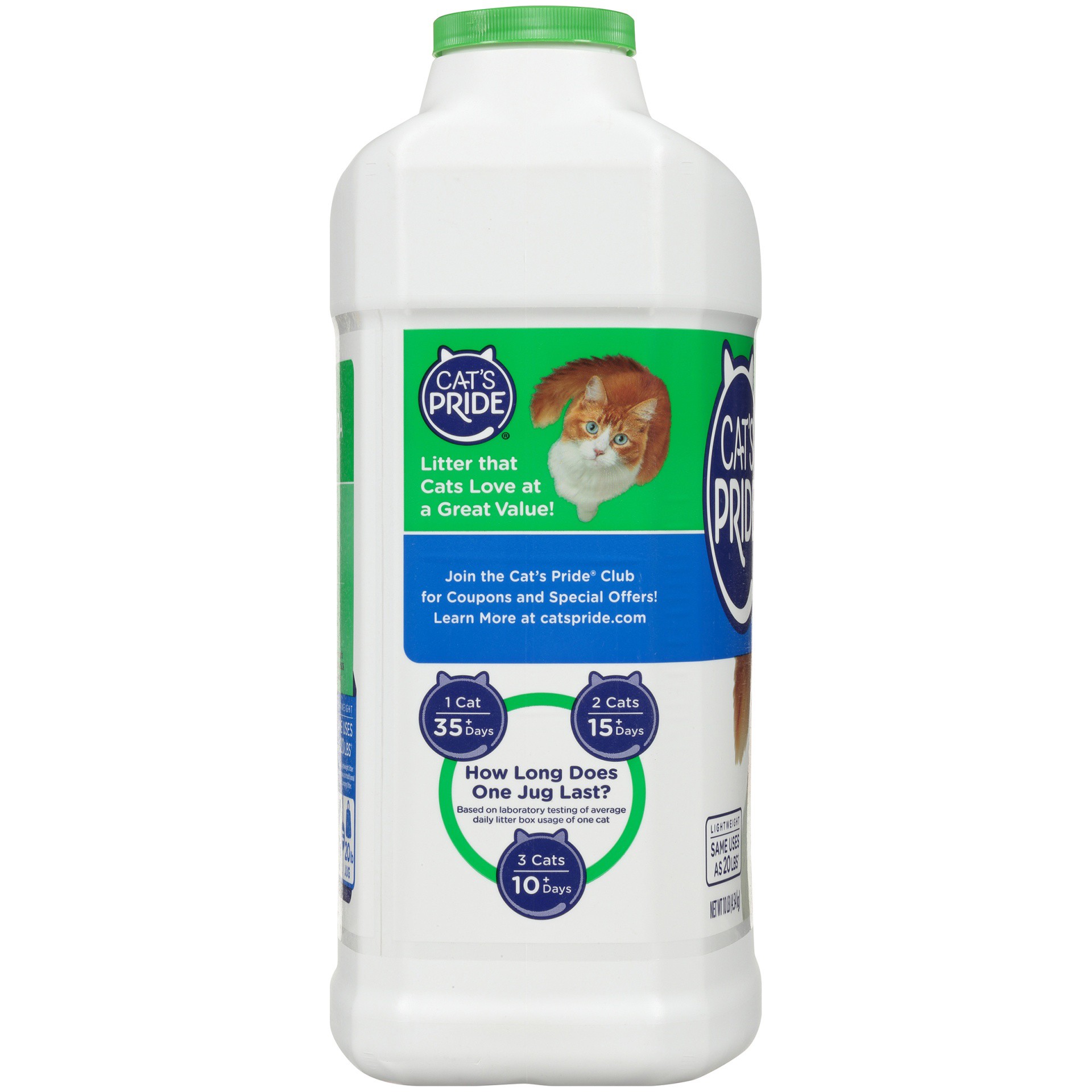 slide 5 of 7, Cat's Pride Baking Soda Advanced Odor Control Unscented Multi-Cat Clumping Litter, 10 lb