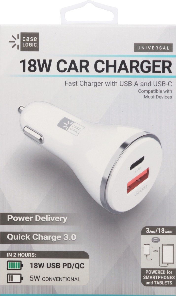 slide 1 of 9, Case Logic 18 Watts Universal Car Charger 1 ea, 1 ct