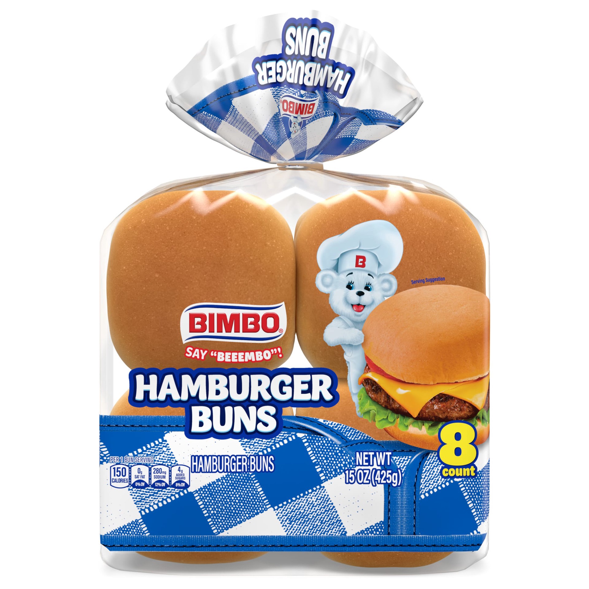 slide 5 of 7, Bimbo Bimbollos Hamburger Buns, 8 count, 15 oz, 8 ct
