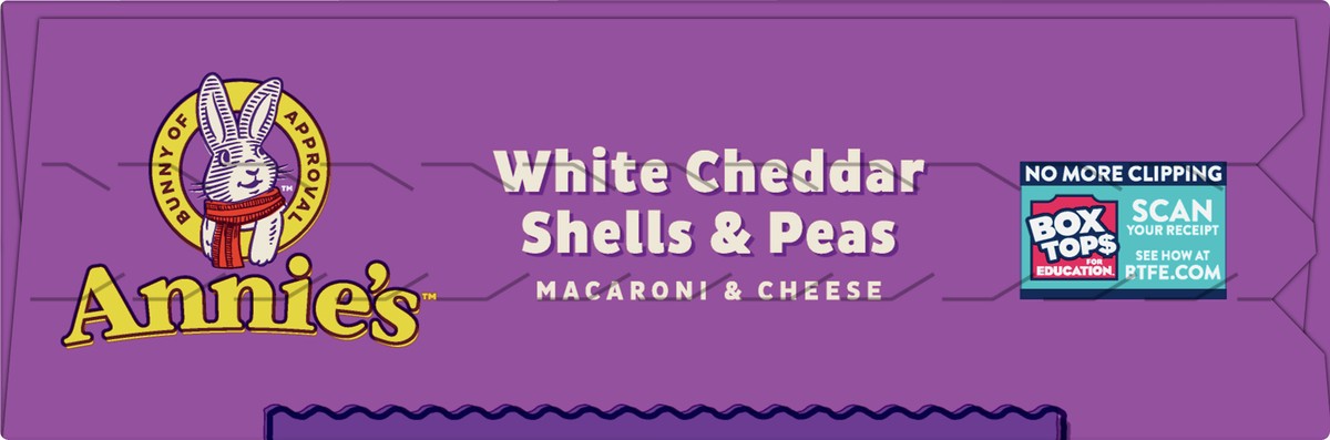 slide 2 of 13, Annie's White Cheddar Shells & Peas Macaroni & Cheese 7.5 oz, 1 ct